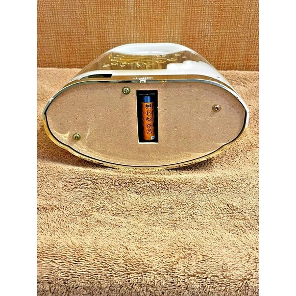 VTG Rhythm Gold Rotating Pendulum Space Mantel Clock 4SG607 Stars Celestial-read - Picture 10 of 10